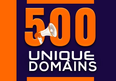 500 Unique Domains 100 Manual Work