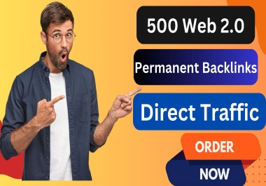 I will do 500 web 2.0 Permanent Backlinks to boost your website on google ranking