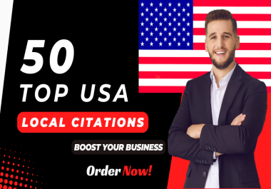 I will list your business in top live USA local citations sites