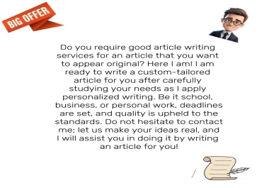 Let Me Write Your Perfect Article