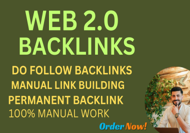 Get 50 High Quality Web 2.0 Dofollow Backlinks on High DA SEO Backlinks Rank Your Website