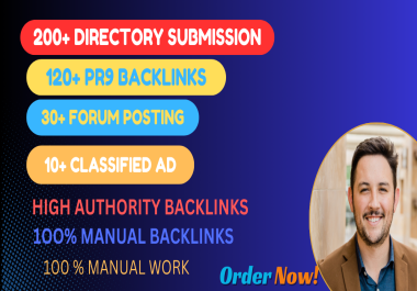 I will do 360+ DIRECTORY SUBMISSION,  PR9, FORUM POSTING, CLASSIFIED AD POSTING, seo mix AND MIXED