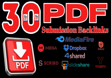 PDF Submissions Backlinks to top Ranking with high DA PA Web Sites