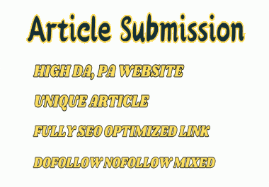 I Will Create 100 SEO Optimized Unique Article Submission Backlinks