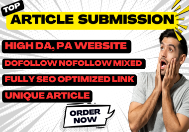 I Will Create 100 SEO Optimized Unique Article Submission Backlinks