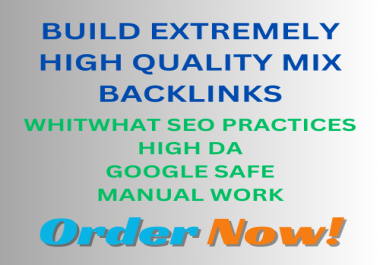 Get 115 high quality mix backlinks for your websites