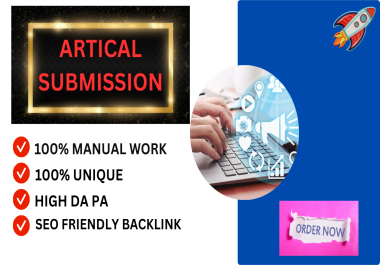 I Will Makes 50 Article submission to top Rated Google site