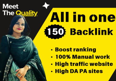 Get 100 high Quality All in 1 Backlinks Package for Rank