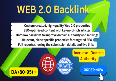 I will Do 75 Do-Follow WEB 2.0 Backlink For Website Visibility