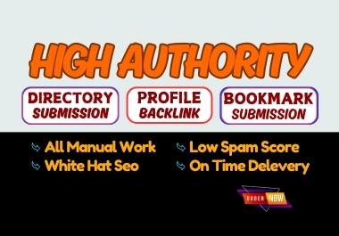 450 HQ Backlinks Directory,  Profile & Bookmark for SEO Rankings