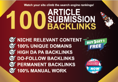 Generate 100 Dofollow Backlinks by Submitting Content to High DA and PA Platforms