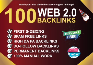 Get 100 high-quality,  high-quality Web 2.0 backlinks