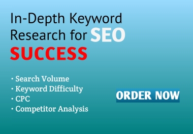 I Will Perform In-Depth Keyword Research for SEO