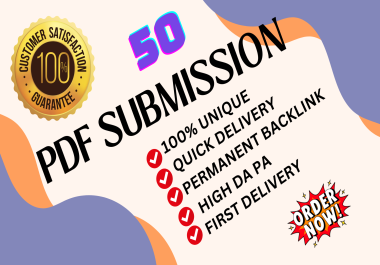 I will Provide High Quality 50 PDF Submission Site For Google Ranking