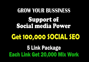 Premium 100,000 Social Signals Across 4 Platforms &ndash Boost SEO & Visibility for Up to 5 Links