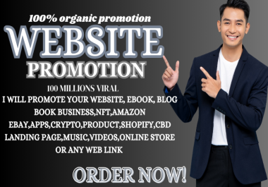 I will promote your website or link organically to 10k