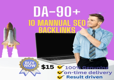 Build high authority DA-90 dofollow manual backlinks white hat SEO link building