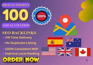 I Will make 100 local citations business Directory SEO ranking for any country