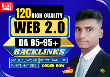 I will create 120 high-quality Web 2.0 backlinks,  which will help your website rank.