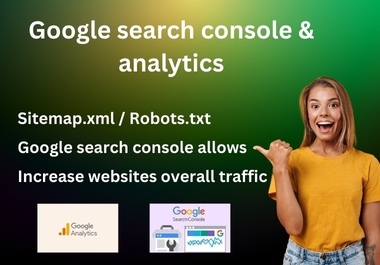 I will set up Google Search Console & analytics for your website