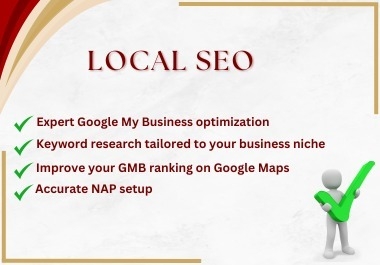 I Will provide local SEO experts with Google My Business Maps and on-page SEO for GMB ranking.