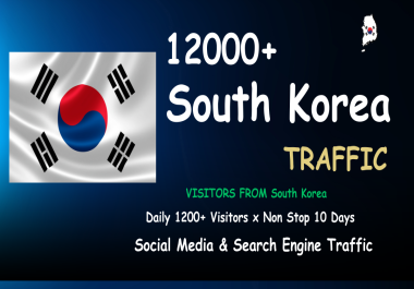 Drive Real Targeted Organic Web Traffic to Your Site from South Korea