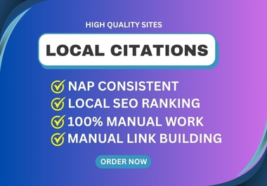 I will do top local SEO citation,  business listings that rank your business on Google.