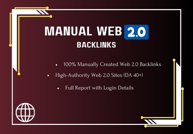 I will Build Manual Web 2.0 Backlinks for Long-Term SEO Benefits.