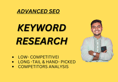 I will provide best profitable SEO keyword research and competitor analysis for your website