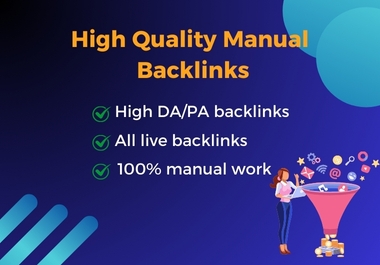 I will create high quality manual backlinks for your website google ranking.