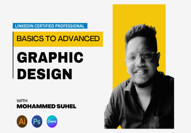 help you learn graphic design,  adobe illustrator,  photoshop,  and canva