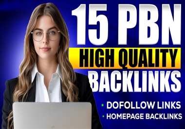 Build 15 High PA DA TF CF HomePage PBN Backlinks - Dofollow Quality Links