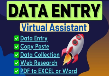 Excel Data Entry,  Copy-Paste,  PDF to Word,  Typing and File Conversion Expert