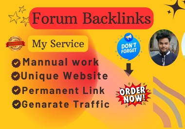 I Will Create 50 Forum Backlink with High Authority Site to Boost Your Website's Rankings.