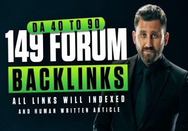 149 High DA Forum Backlinks with Indexing and Quality Content