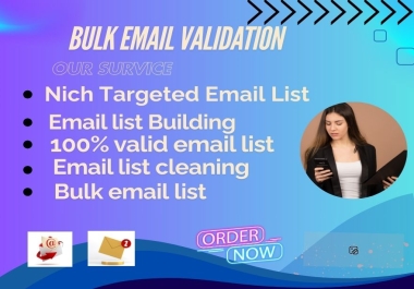 I will gather niche-targeted,  active,  and verified bulk email lists for your email marketing campaig