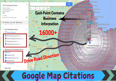 Rank up your GMB with our 16k+ Local Google Map Citations and 50+ Drive Road Direction