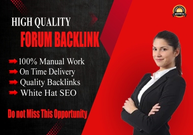 I will Build 50 High Quality Forum Backlinks for your website