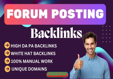 I will do 60 high DA PA Forum Posting SEO Backlinks