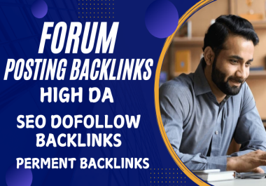 I will do high quality forum posting dofollow SEO backlinks