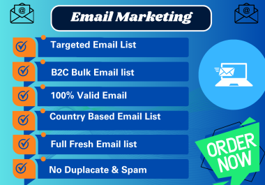 I Will Build Niche Targeted Email List. Email Marketing For 10