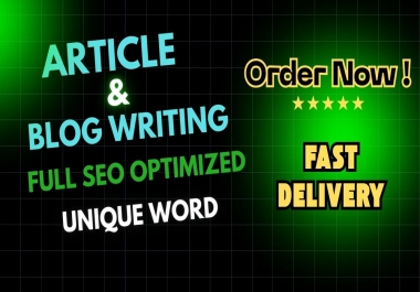 SEO Article & Content Writing 2,000 Words of High-Quality,  Engaging Content