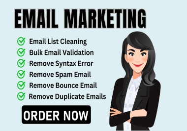 I will do bulk email validation,  email list cleaning service