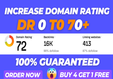 I will increase ahrefs domain rating dr 0 to 70 plus