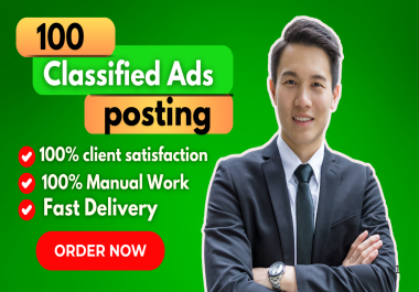 100 Classified Ads posts on top Classified Ads posting sites