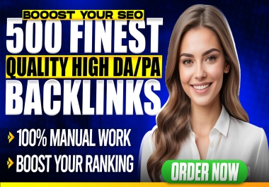 Skyrocket Top Google Ranking Dofollow 500 SEO Backlinks Package High DA/PA permanent links