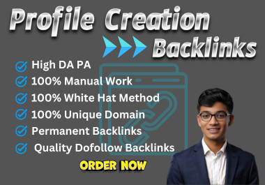 I will create 250 Profile Creation High Authority SEO Backlinks