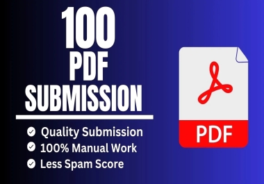 I will do 100 PDF submission SEO backlinks on top sharing sites