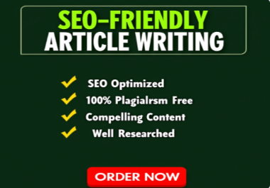 I will write 1000+ SEO Optimized 100 Plagiarism Free Well Researched