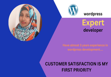 I Will Create,  Modify,  and Customize Your WordPress Website Professionally